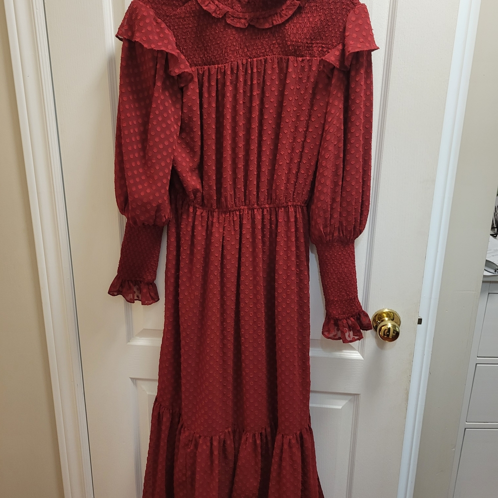 Walter Baker Red Long Sleeve Dress
